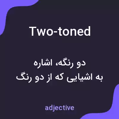 معنی two-toned به فارسی معنی two-toned به فارسی