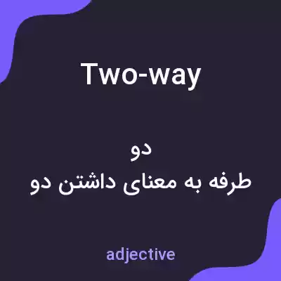 معنی two-way به فارسی معنی two-way به فارسی