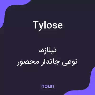 معنی tylose به فارسی معنی tylose به فارسی