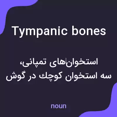 معنی tympanic bones به فارسی معنی tympanic bones به فارسی