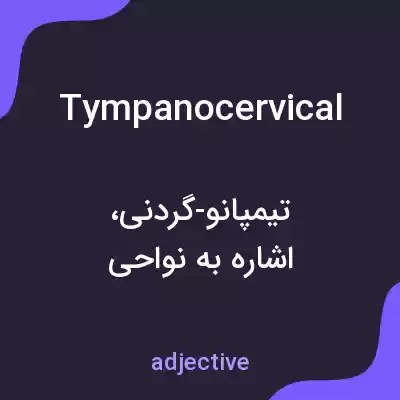 معنی tympanocervical به فارسی