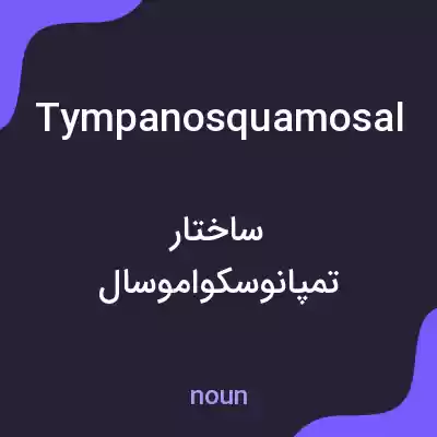 معنی tympanosquamosal به فارسی