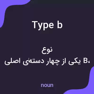 معنی type b به فارسی معنی type b به فارسی