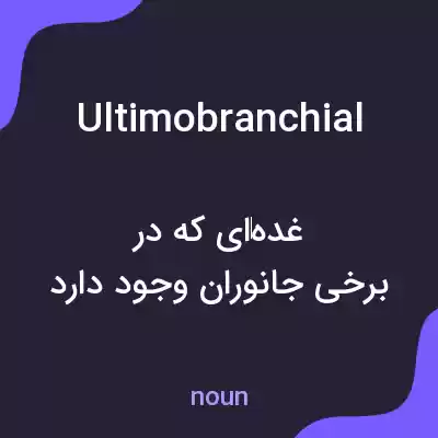 معنی ultimobranchial به فارسی معنی ultimobranchial به فارسی