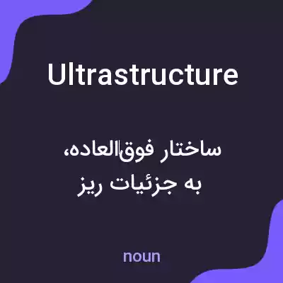 معنی ultrastructure به فارسی معنی ultrastructure به فارسی