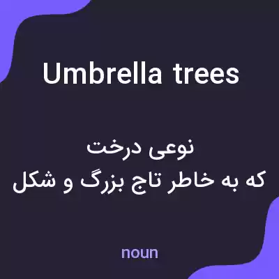 معنی umbrella trees به فارسی معنی umbrella trees به فارسی