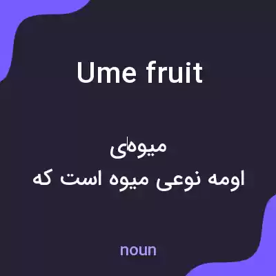 معنی ume fruit به فارسی