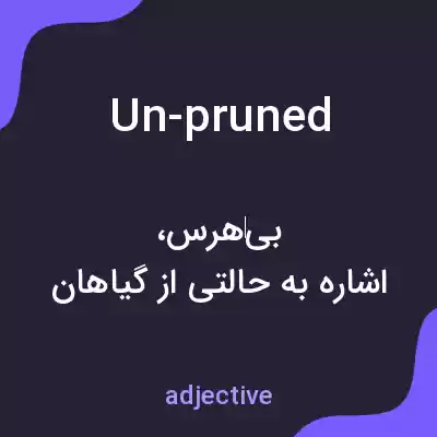 معنی un-pruned به فارسی معنی un-pruned به فارسی