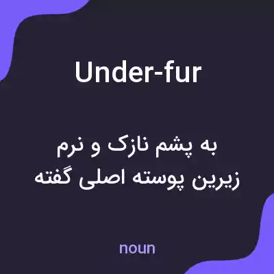 معنی under-fur به فارسی معنی under-fur به فارسی