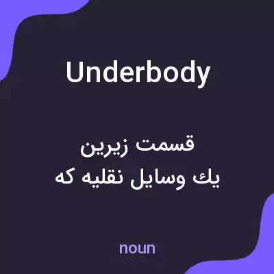 معنی underbody به فارسی معنی underbody به فارسی