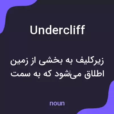 معنی undercliff به فارسی