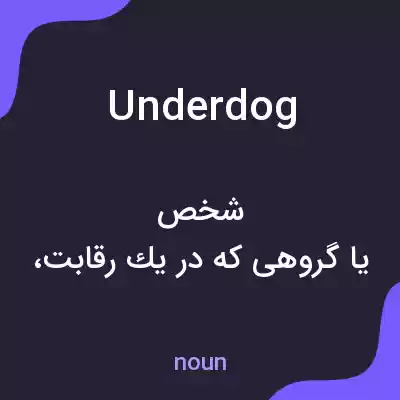 معنی underdog به فارسی معنی underdog به فارسی
