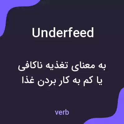 معنی underfeed به فارسی معنی underfeed به فارسی