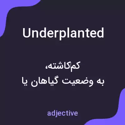 معنی underplanted به فارسی معنی underplanted به فارسی
