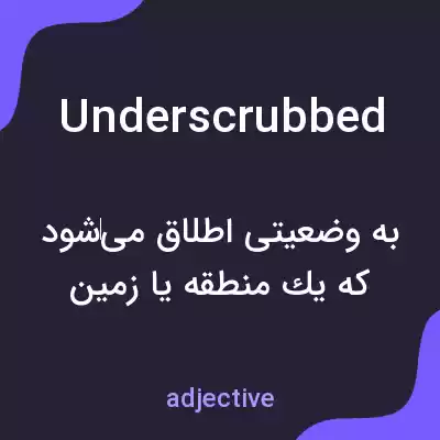 معنی underscrubbed به فارسی معنی underscrubbed به فارسی