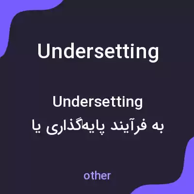 معنی undersetting به فارسی معنی undersetting به فارسی