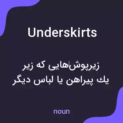 معنی underskirts به فارسی معنی underskirts به فارسی