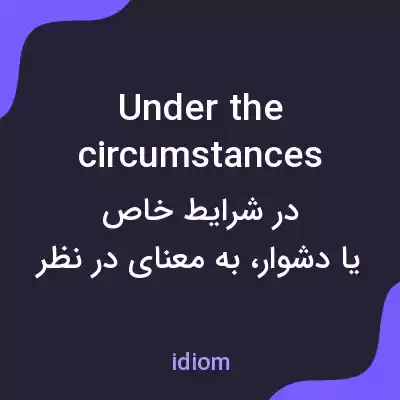 معنی under the circumstances به فارسی معنی under the circumstances به فارسی