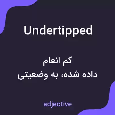 معنی undertipped به فارسی
