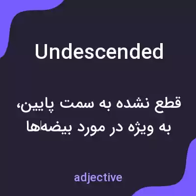 معنی undescended به فارسی معنی undescended به فارسی
