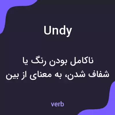 معنی undy به فارسی