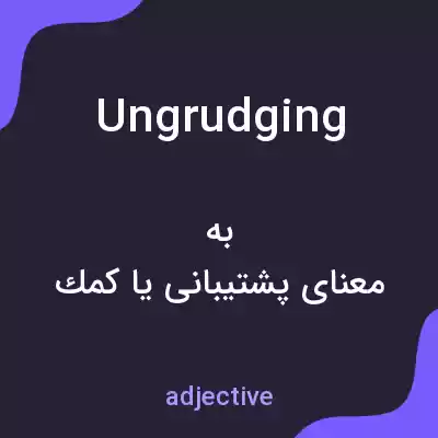 معنی ungrudging به فارسی