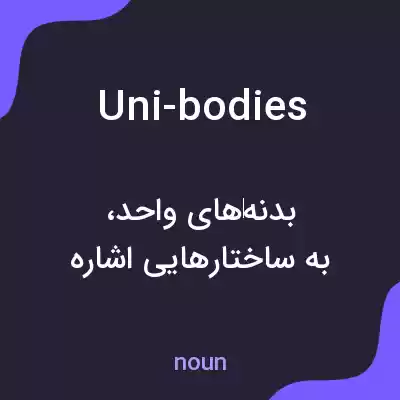 معنی uni-bodies به فارسی