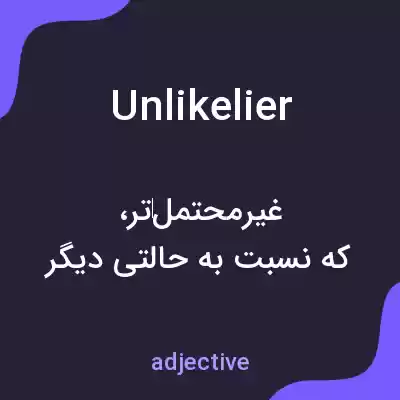 معنی unlikelier به فارسی معنی unlikelier به فارسی