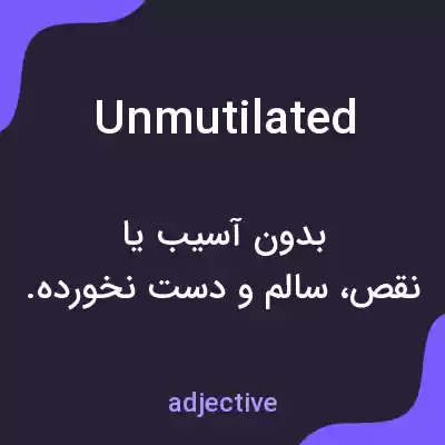 معنی unmutilated به فارسی معنی unmutilated به فارسی
