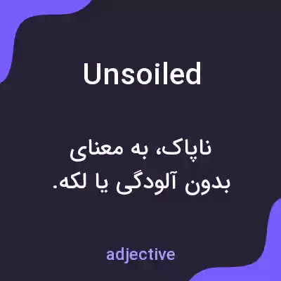 معنی unsoiled به فارسی معنی unsoiled به فارسی