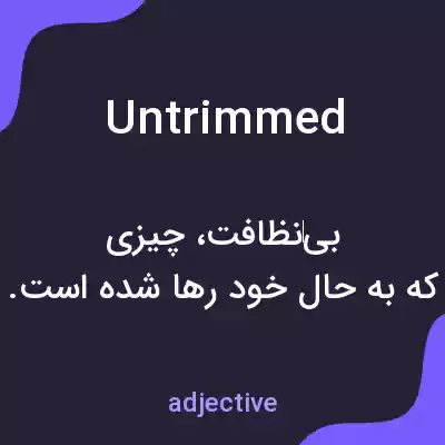 معنی untrimmed به فارسی