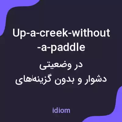 معنی up-a-creek-without-a-paddle به فارسی معنی up-a-creek-without-a-paddle به فارسی