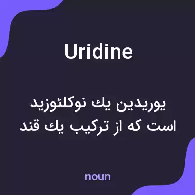 معنی uridine به فارسی معنی uridine به فارسی