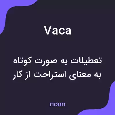 معنی vaca به فارسی معنی vaca به فارسی