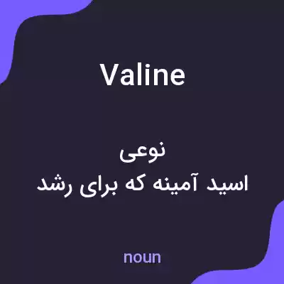 معنی valine به فارسی معنی valine به فارسی