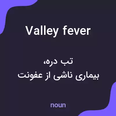 معنی valley fever به فارسی معنی valley fever به فارسی