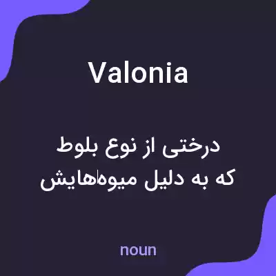 معنی valonia به فارسی معنی valonia به فارسی