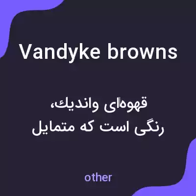 معنی vandyke browns به فارسی