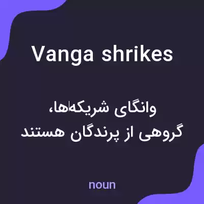 معنی vanga shrikes به فارسی معنی vanga shrikes به فارسی