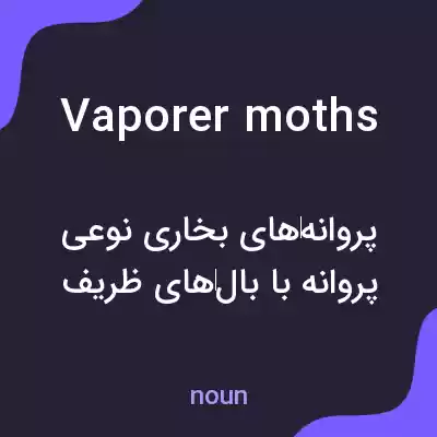 معنی vaporer moths به فارسی معنی vaporer moths به فارسی