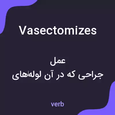 معنی vasectomizes به فارسی معنی vasectomizes به فارسی
