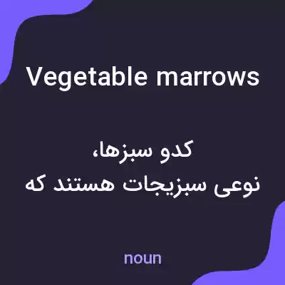 معنی vegetable marrows به فارسی معنی vegetable marrows به فارسی
