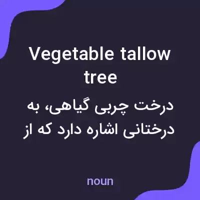 معنی vegetable tallow tree به فارسی معنی vegetable tallow tree به فارسی