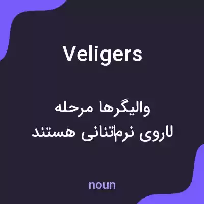 معنی veligers به فارسی