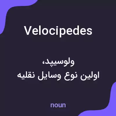 معنی velocipedes به فارسی معنی velocipedes به فارسی