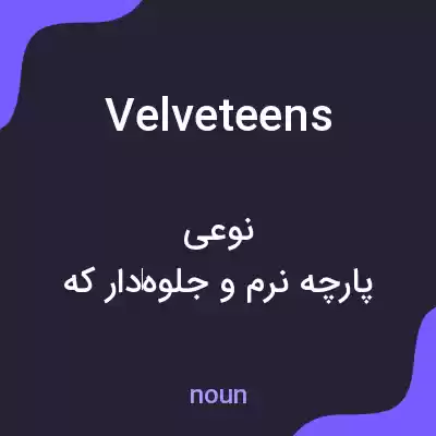 معنی velveteens به فارسی معنی velveteens به فارسی