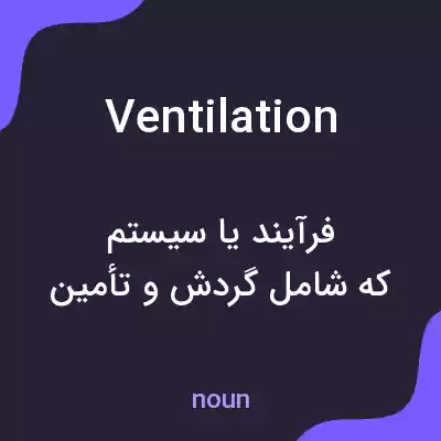 معنی ventilation به فارسی معنی ventilation به فارسی