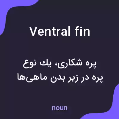 معنی ventral fin به فارسی معنی ventral fin به فارسی