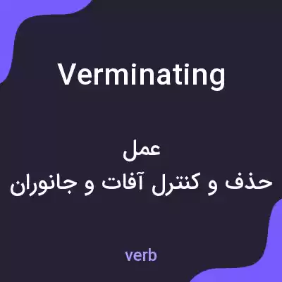 معنی verminating به فارسی معنی verminating به فارسی