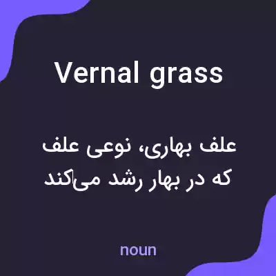 معنی vernal grass به فارسی معنی vernal grass به فارسی